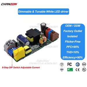 0-10V Controlador LED de corriente constante blanco regulable y sintonizable Sin parpadeo Aislado 5-24W 10-40W Fuente de alimentación para LED de alta potencia - Product Image 2