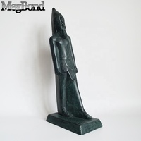Statue égyptienne antique artisanale en fonte, petite taille, avec motif nature morte, pour décoration de table, maison ou bureau