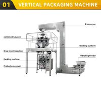 Machine d'emballage verticale multi-têtes pour riz, café, cacahuètes, graines de melon, pépites de chocolat, noix-Pochettes de remplissage et de scellage de qualité alimentaire
