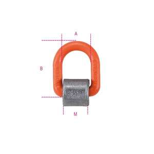 BETA - 080680140 ROBUR-Supports de levage à souder à base unique avec corps en acier allié à haute résistance ÉLÉMENTS POUR LA FIXATION - Product Image 1