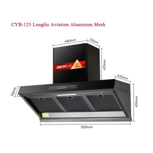 Commercial Use Wall-Mounted Exhaust Fan Range Hood <b>Smoke</b> <b>Extractor</b> Restaurant Cooker Hood Dual Motor Restaurant Kitchen Hood Com - Product Image 3