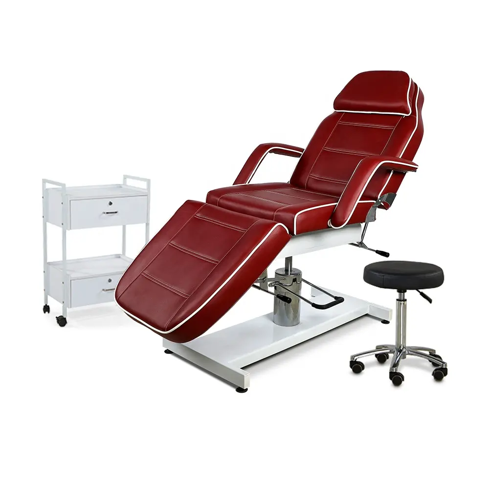 Kangmei Moderne Luxus Schönheit Salon Möbel Massage Tisch Hydraulische Einstellbare Spa Gesichts Bett Tattoo Stuhl