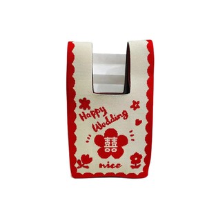 กระเป๋าถือแบบถักหนา กระเป๋าของขวัญแบบถัก กระเป๋าทรงถังแบบถัก กระเป๋าของขวัญ - Product Image 5