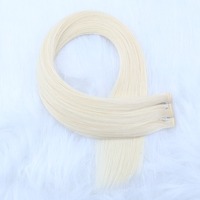 Extensions de cheveux en trame plate en gros, 100% cheveux humains vierges russes, double trame, lisses, 14-28 pouces, toutes les couleurs disponibles