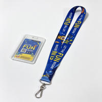 Lanière d'identification en polyester imprimé avec porte-carte pour le personnel des événements, les conférences, les invités, l'identification des activités, OEM ODM