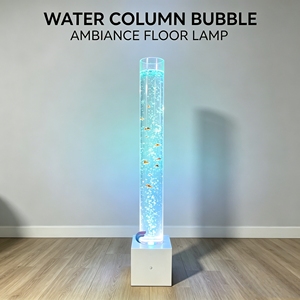 Customized Indoor Home Decor LED-Accent Decorative Pillar Lamp Art Deco Style Romantic Water Bubble Divider Christmas Tabletop - Product Image 1