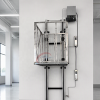 Monte-charge électrique vertical en acier inoxydable de 150 kg avec télécommande pour manutention de matériaux