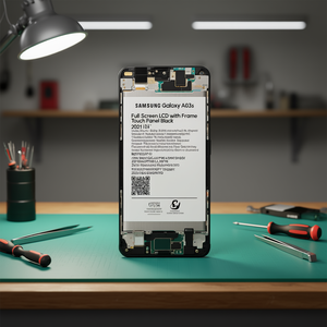 หน้าจอ LCD พร้อมกรอบสำหรับ Samsung Galaxy A03s สีดำ ขนาด 6.0 นิ้ว จอ TFT สำหรับเปลี่ยน - Product Image 3