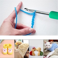 Kit de 63 crochets à manche souple ergonomique pour le crochet, les ciseaux et le kit de couture DIY pour le tissage de fils et le tricot de tissus