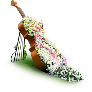 Escultura de Violonchelo de Fibra de Vidrio para Decoración de Jardín Exterior, Instalación Artística para Bodas y Eventos, Montaje en Suelo, Hecha a Mano, Forma Irregular - Product Image 5