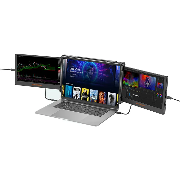 GTMEDIA Mate X Monitor portabel 11.6 inci IPS, layar ganda tipe-c tampilan eksternal LCD untuk komputer Laptop ponsel Xbox PS4/5 sakelar