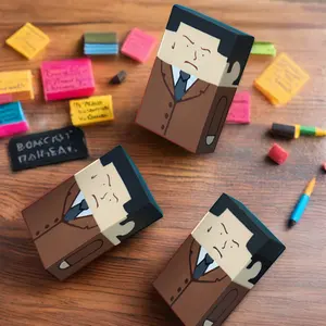 Custom Cartoon Eraser Pencil Eraser Novelty Funny Boss-Shaped Eraser For Office School Supplies