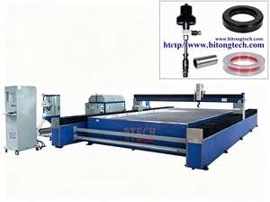 Découpeuse à jet d'eau 3000x6000mm, commande CNC 3 axes, bac à abrasifs 50HP, ultra haute pression 380Mpa, triphasé 220-480V - Product Image 4