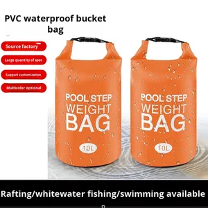 Bolsa Seca Impermeable de PVC de 10L con Diseño Geométrico Personalizado, Curva Fisiológica en la Espalda, Asa Suave, Cierre de Cremallera, Portátil para Camping - Product Image 4