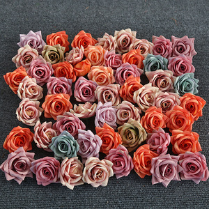 Lichao Rose d'automne artificielle, fleurs en soie, fleurs artificielles, matériel DIY pour épingles à cheveux, bandeaux, décoration de mariage et fournitures d'artisanat - Product Image 3