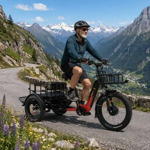 Nuovissima Bicicletta Elettrica a <span class=keywords><strong>Tre</strong></span> Ruote 2026 Polar Bear con Telaio in Alluminio, Sospensione Completa, 7 Velocità, per Carichi Pesanti e Uso in Montagna - Product Image 1