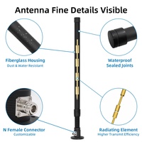 Antenne en fibre de verre 1,5 GHz 2,4 GHz 5,8 GHz 12 dBi omnidirectionnelle avec support à ressort, étanche, longue portée, pour radio mobile