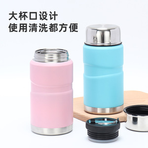 Stainless Steel Thermal Food <b>Jar</b> 304 Food Grade Inner <b>Large</b> Capacity For Office Workers Cylinder Shape Seal Lid - Product Image 3