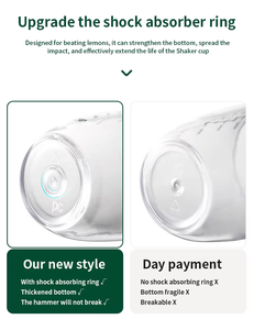 Nueva actualización comercial Boba Tea Mixer taza de agitación medidora con anillo de absorción de golpes PC taza agitadora transparente - Product Image 4