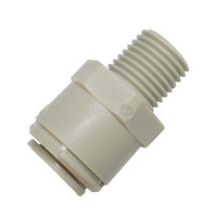 Connecteur droit mâle coréen DM AMC0402 pour tube de 1/4 po (diamètre extérieur) Raccords de tuyauterie à raccordement rapide pour eau, filetage NPT 1/8 po.