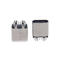 Connecteur femelle à 14 broches de type C à courant élevé Connecteur USB à montage vertical DIP à quatre pattes en forme de harpon