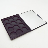 Palette de fards à paupières magnétique 12 couleurs, boîte compacte en plastique ABS, impression sérigraphique, boîte de maquillage magnétique haut de gamme