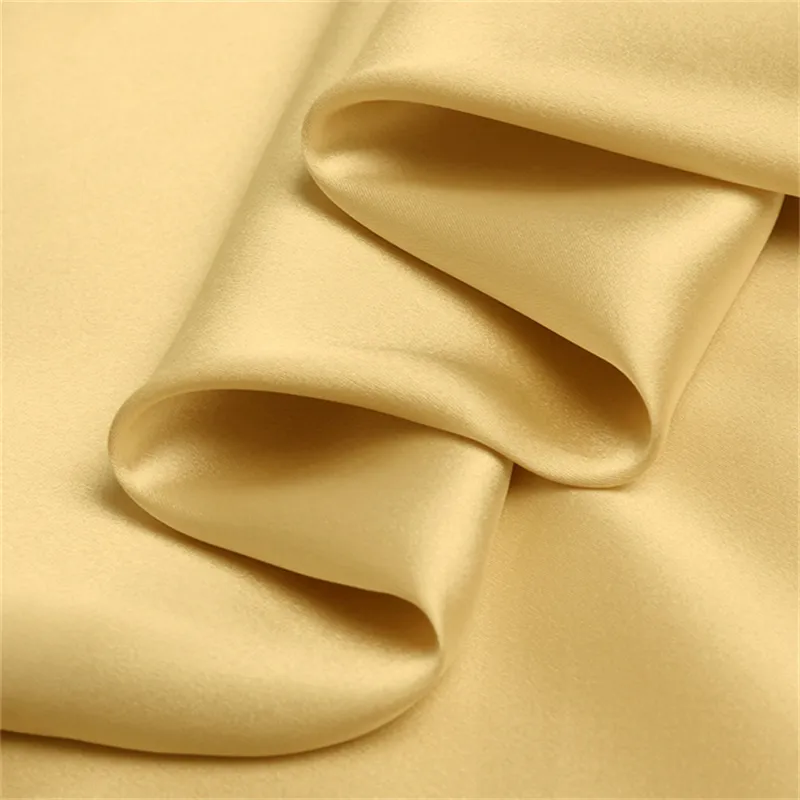 30mm 114cm Organic Silk Fabric Soild Color Dyed Silk Satin Fabric For Clothes Bedding Pillowcase