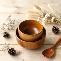 Bol à nouilles instantanées anti-brûlure épais de style japonais, vaisselle de table domestique, bol à soupe chinois en bois – Vente chaude