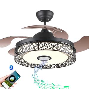 Ventilador de Techo 2004S con Luz LED de 36W DC, Altavoz de 3 Tonos con Memoria, Aspas Retráctiles, 6 Velocidades, Control Remoto - Product Image 3