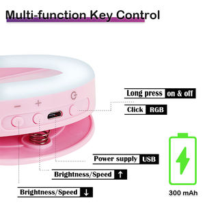 Culminant Rechargeable Portable Vivre Téléphone <span class=keywords><strong>Selfie</strong></span> Lumière de Remplissage Le Clip Sur La Lumière Led Rvb Lumière D'anneau - Product Image 5