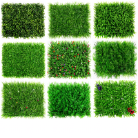 Paneles de seto de boj de plástico personalizables al por mayor, paneles de fondo de pared de césped artificial para jardín, plantas verdes a bajo precio