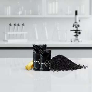 Charbon actif de coque de noix de coco 25 kg, <span class=keywords><strong>noir</strong></span> de carbone, haute puissance d'adsorption, pureté 98 %, pour l'exploitation minière de l'or, produits chimiques pour l'eau, décolorant - Product Image 1