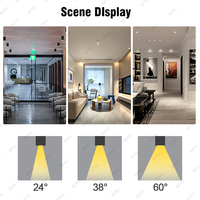 Spot LED encastré rond moderne pour salon, design simple et décoratif, IP54, montage en surface, usage commercial