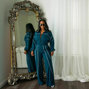 PASUXI Abbigliamento Invernale da <span class=keywords><strong>Donna</strong></span>, Giacca a Maniche Lunghe con Blocchi di Colore Personalizzati, Tuta Sportiva alla Moda in <span class=keywords><strong>Due</strong></span> <span class=keywords><strong>Pezzi</strong></span>, <span class=keywords><strong>Set</strong></span> di Abbigliamento Femminile - Product Image 4