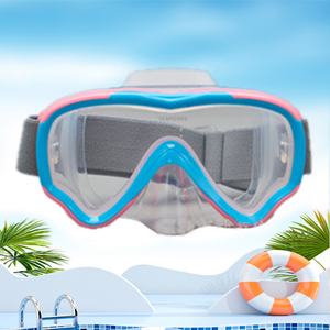Lunettes de natation en verre trempé entièrement sèches pour enfants avec lunettes de plongée anti-buée et bandeau en tricot pour la plongée en apnée - Product Image 6