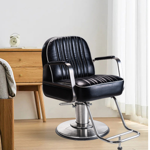 Chaise de barbier à vendre chaise de barbier de Salon hydraulique lourd doré vente chaude chaises de barbier antiques emballage en bois en cuir doré - Product Image 3