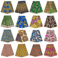 Kain Cetak Lilin Afrika Grosir Pabrik Sampel Gratis Kain Batik Asli Poliester Kain Lilin Afrika