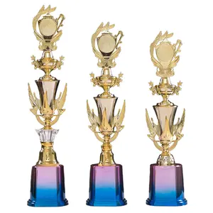 Source Manufacturer T04-1 Plastic Silver Trophy Medals Awards for Winners Souvenirs with Custom Logo