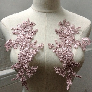 Bán buôn vàng ren hoa đính cặp cho một dòng Dresses lt2604a - Product Image 5