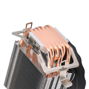 QiuzAim LGA 1366 4Pin PWM controlado 120mm RGB LED Tower <span class=keywords><strong>Fan</strong></span> 6 tubos de calor de cobre I9 1200 CPU radiador para procesadores AMD I5 I7 - Product Image 3