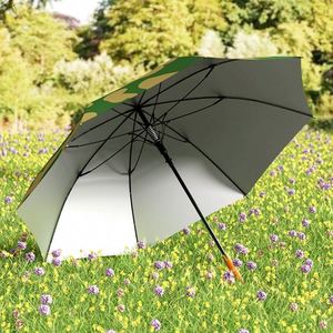 Paraguas Recto de Diseño Clásico Totalmente Cerrado con Bastón Transparente Impermeable y Resistente para Viajes, de Tela Poe - Product Image 4