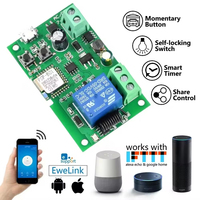Module de commutation intelligent pour moteur Ewelink 1 canal Wifi RF DC AC 7-32v 1 canal, télécommande 433mhz, fonctionne avec Alex, relais 10A autobloquant