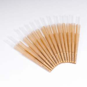 Branded 109 Unbleached <b>Brown</b> Pre <b>Roll</b> Cone <b>Papers</b> with <b>Paper</b> Tip Bulk Box 1000 Piece Per Case - Product Image 4