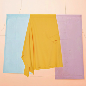 PB&ZA Wholesale Summer New Arrivals Vintage Natural <b>Woolen</b> Fashionable Versatile commuter Asymmetrical Hem Midi <b>Skirt</b> Pocket - Product Image 3