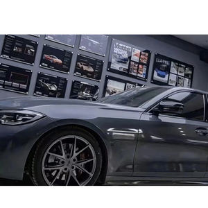 Film vinyle pour voiture PET TPU Cast Foshan Factory Wholesale PET HD Glossy Metallic <span class=keywords><strong>Audi</strong></span> Nano Grey, un rouleau complet de taille 1,52 x 18 m/5 x 60 pieds - Product Image 2