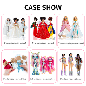 Vêtements de poupée personnalisés de haute qualité en tissu de coton, tenue décorative, conception OEM - Product Image 1