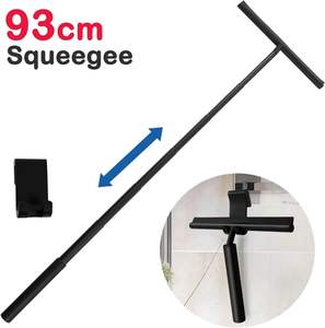 Limpiacristales Telescópico Ajustable de Calidad Superior, con Mango de Aluminio y Goma Suave Negra, Herramienta de Limpieza para Ventanas - Product Image 3