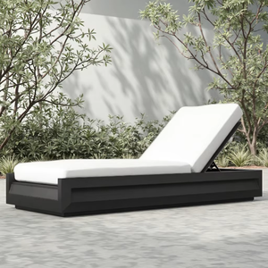 Muebles de Exterior para Piscina, Silla Individual con Recubrimiento en Polvo, Tumbona de Aluminio para Jardín - Product Image 2