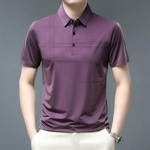 Camiseta de Golf Deportiva para Hombre, de Manga Corta, con Cuello Casual, Tejido Sólido y Transpirable, con Logotipo de Diseño Personalizado, Poliéster 220g - Product Image 2