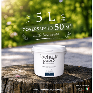 40 ULTRAMARINE 5lt LaChalk the evolution of <b>chalk</b> paint Where <b>chalk</b> meets resin: Hybrid <b>Chalk</b> Resin Paint made in Italy - Product Image 2